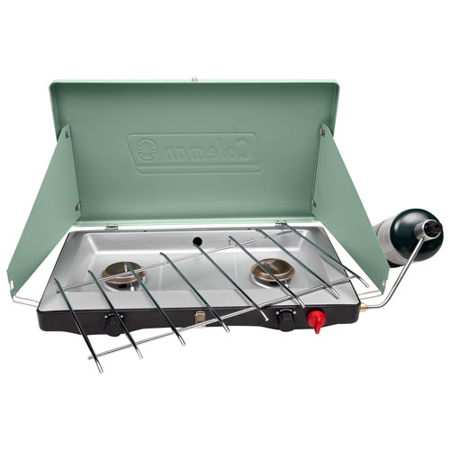 Coleman Cascade Classic 2-Burner Propane 20000BTUs Camping Stove - Black