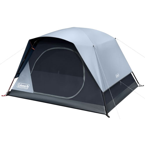 Coleman Skydome 4 Person Camping Tent with Built In LED Blue