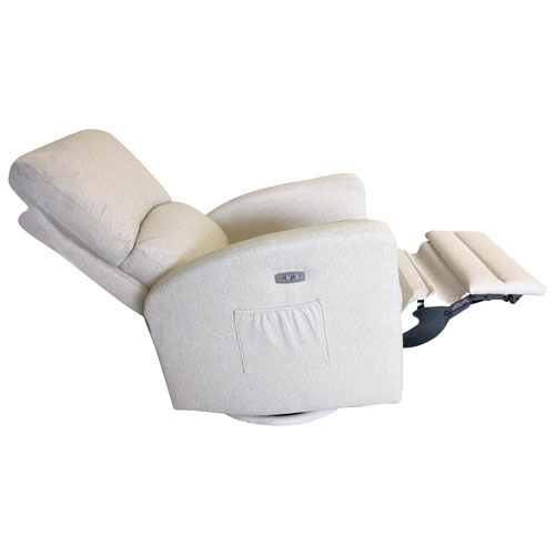 Dream On Me Habana Fabric Glider with USB Charging Port - Taupe