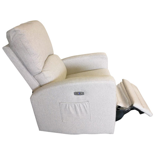 Dream On Me Habana Fabric Glider with USB Charging Port - Taupe