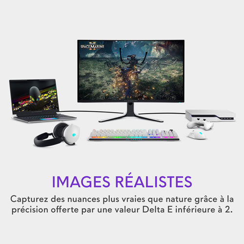 Moniteur de jeu incurvé QD DELO UHD 4K 240 Hz 0,03 ms de 32 po d'Alienware - Lumière lunaire