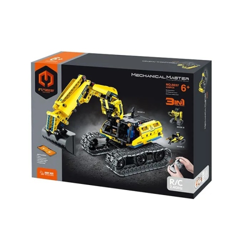 Ensemble de construction de qualité supérieure avec excavatrice Tradeopia - 430 pièces, R/C 2,4&nbsp;GHz, programmation par application, 6 ans et