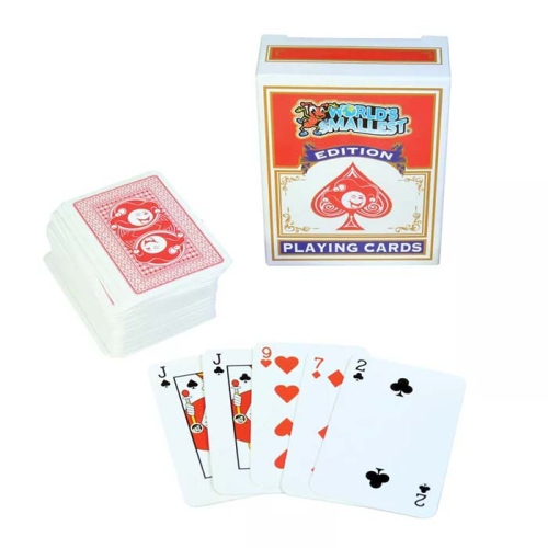 World’s Smallest Playing Cards - Miniature Deck of 54 Cards, 1.75" x 1.25" x 0.75", Ages 6+
