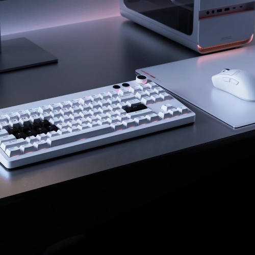 Pulsar Gaming Gears XBOARD QS RGB Mechanical Gaming Keyboard - Hot-Swappable, Kailh Box Ice Mint V2 Switches, Aluminum Frame with Knob, Tenkeyless,