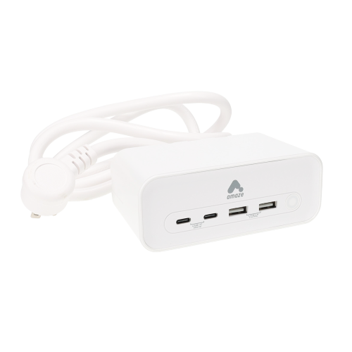 Amaze PD 20W 7-port Wall Plug Extension: 3 Sockets + 2 x USB-C + 2 x USB-A