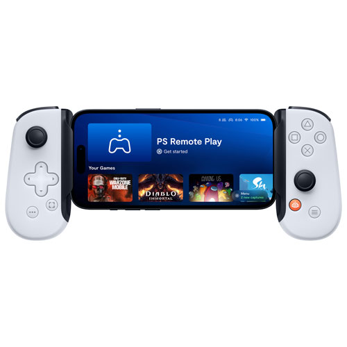 Manette de jeu Backbone One édition PlayStation pour iPhone avec Lightning - Blanc
