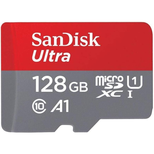 SanDisk 128GB Ultra microSDXC UHS-I Memory Card with Adapter - 100MB/s, C10, U1, Full HD, A1, Micro SD Card - SDSQUAR-128G-GN6MN Without SD Adapter