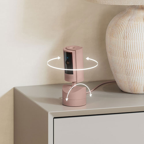 Caméra IP HD 1080p d'intérieur panoramique et inclinable de Ring - Rose pastel
