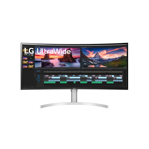 LG 38" UltraWide Curved QHD+ Speakers, Height Adjustable