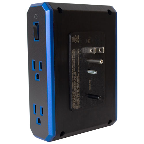 Austere V 4-Outlet with Omniport USB Surge Protector - Black