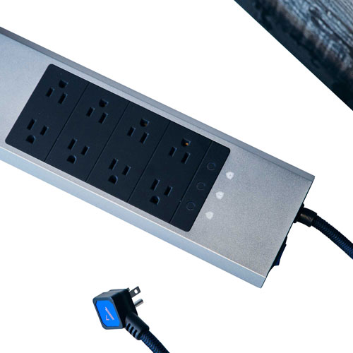 Austere V 8-Outlet with Omniport USB Surge Protector - Grey