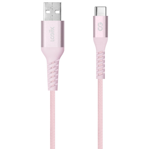 LOGiiX Vibrance 1.2m Braided USB to USB-C Cable (LGX-13828) - Blush