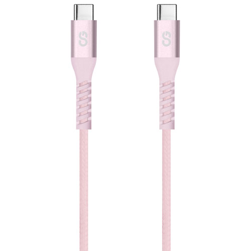 LOGiiX Vibrance 1.2m Braided USB-C to USB-C Cable (LGX-13830) - Blush