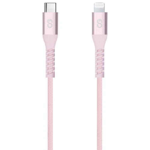 LOGiiX Vibrance 1.2m Braided USB-C to Lightning Cable (LGX-13831) - Blush