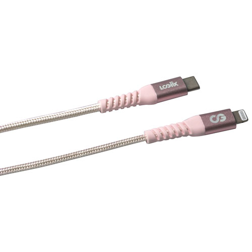 LOGiiX Vibrance 1.2m Braided USB-C to Lightning Cable (LGX-13831) - Blush