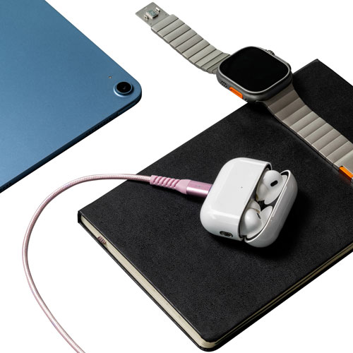 LOGiiX Vibrance 1.2m Braided USB-C to Lightning Cable (LGX-13831) - Blush