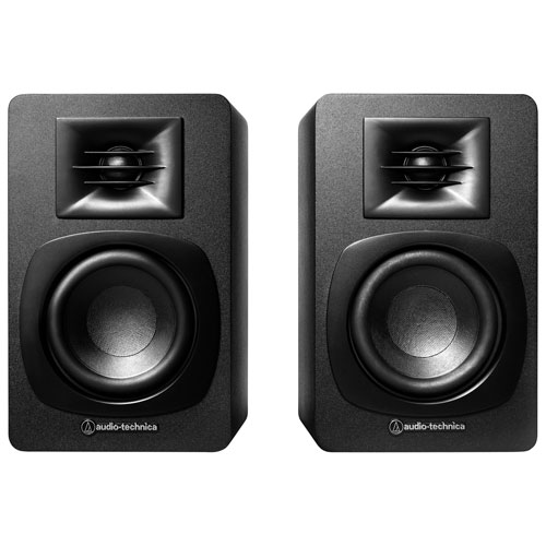 Haut-parleur d'étagère de 30 W AT-SP3X d'Audio Technica - Paire - Noir