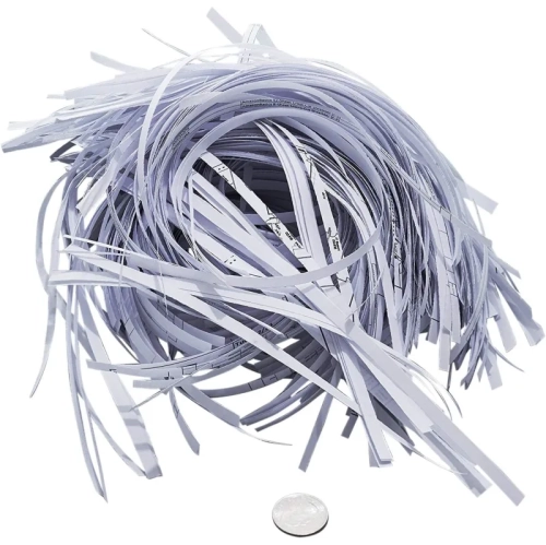 Déchiqueteuse à coupe en bandes de 8 feuilles pour le bureau à domicile – disques et cartes de crédit rouges