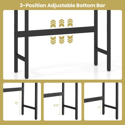 Costway Over The Toilet Storage Cabinet Free Standing Toilet Rack with Adjustable Shelf
