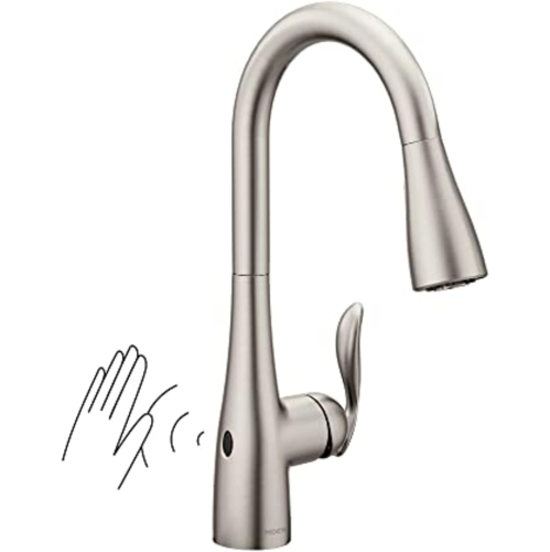 MOEN  7594Ewsrs Arbor Motionsense Wave Sensor Touchless One-Handle High Arc Pulldown Kitchen Faucet Featuring Reflex, Spot Resist Stainless