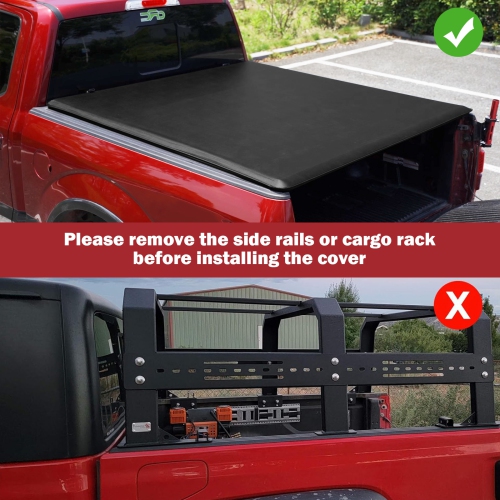 Costway 6.4 Ft Soft Roll-up Tonneau Cover Truck Bed for 02-23 Dodge Ram 1500/2500/3500