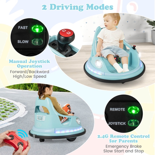 Voiture pare-chocs électrique pour enfants 12 V de Costway avec télécommande