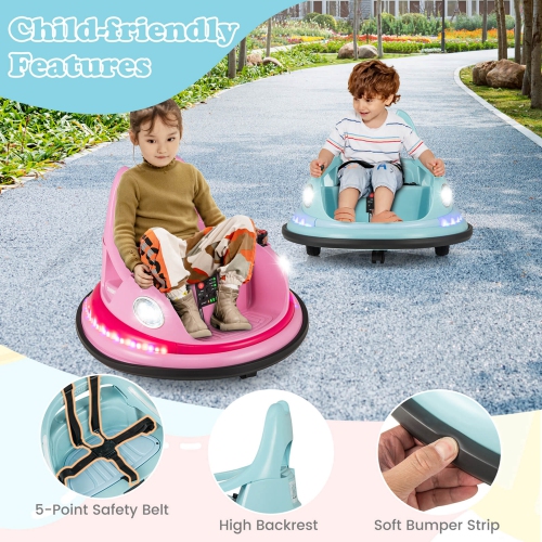 Voiture pare-chocs électrique pour enfants 12 V de Costway avec télécommande