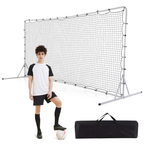 Costway Soccer Rebounder Net 12 x 6 FT Portable Football Training Equipment with Net