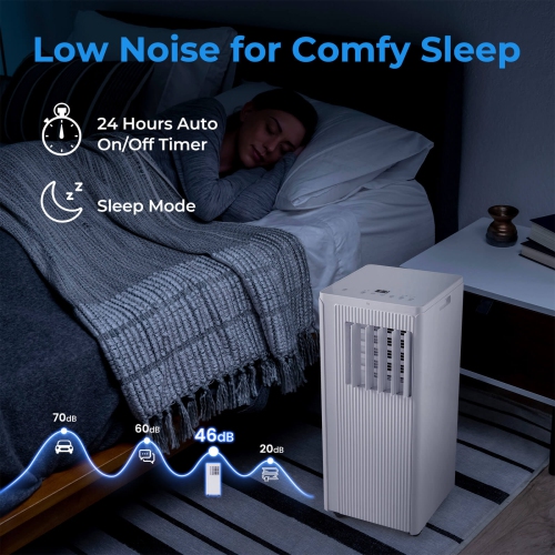 Costway 7100 BTU Portable Air Conditioner 3-in-1 10000 BTU AC Unit with Dehumidifier & Cool &Fan