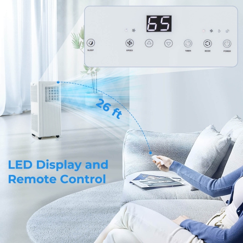 Costway 7100 BTU Portable Air Conditioner 3-in-1 10000 BTU AC Unit with Dehumidifier & Cool &Fan