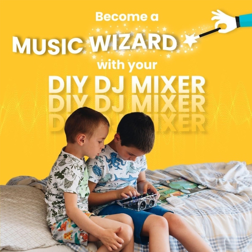 CircuitMess Jay-D - DJ Mixtable Kit, Learn Electronics and Coding STEM Building Toy, Music Education Kit, Solder kit, Science kit for Ages 11 Years