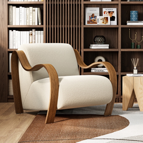 Valencia Alexis Boucle Fabric Accent Chair