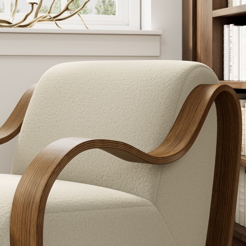 Valencia Alexis Boucle Fabric Accent Chair