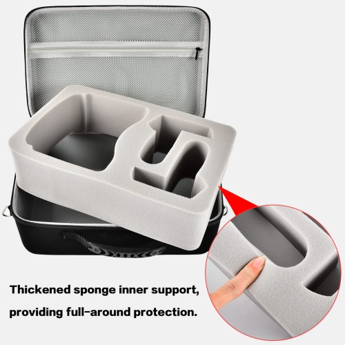Hard Carrying Case For Meta, Oculus Quest 2 All-In-One Vr Gaming Headset - Touch Controllers, Portable Travel Cover Storage Bag With Silicone Face