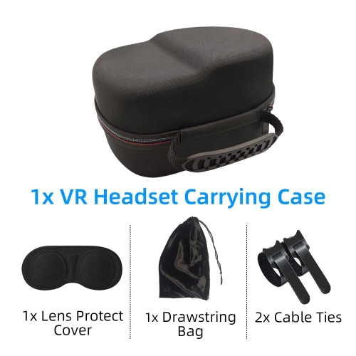 Compatible avec l'étui pour Oculus Quest2, l'étui de transport pour Quest2 casques de réalité virtuelle tout-en-un et des manettes comprend plusieurs
