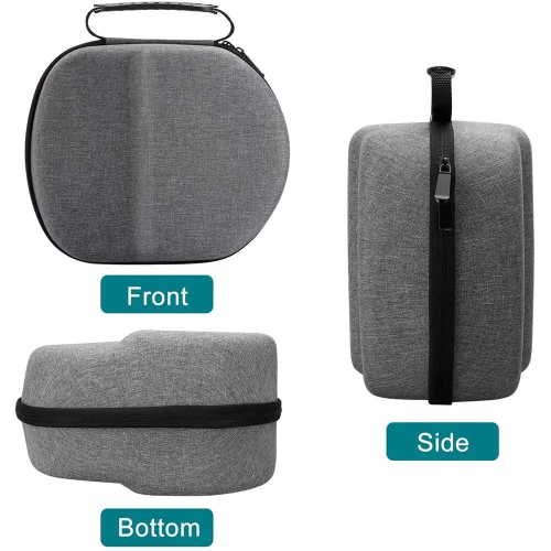 Hard Carrying Case for Oculus Quest 2 All-in-one VR Gaming Headset and Controllers Protective Storage Travel Box Gray