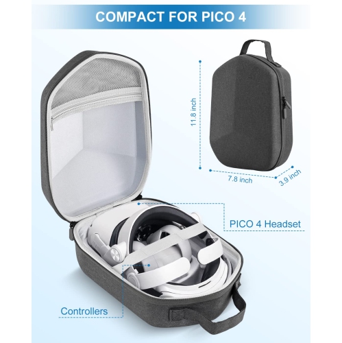 Hard Case for Oculus Quest 2, Carrying Case Compatible with Meta/Oculus Quest 2 Basic VR Gaming Headset and Touch Controllers Accessories, Suitable