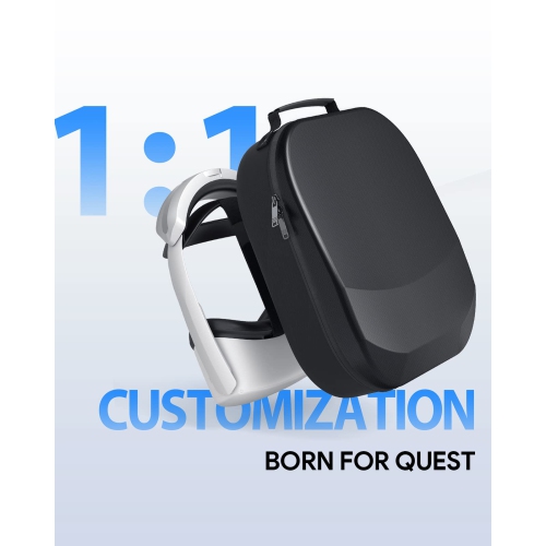 Hard Carrying Case Compatible with Meta Quest 3/Vision Pro/Oculus Quest 2 Elite/Battery Version VR Gaming Headset and Touch Controllers