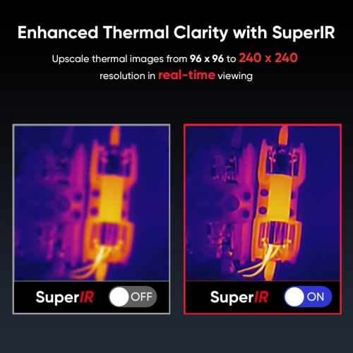 HIKMICRO Thermal Camera E01, 96x96 IR Resolution, 20Hz Refresh Rate, Portable Handheld Infrared Thermal Imaging Camera with Laser Pointer, -4°F~752°F Range by HIKMICRO - Refurbished condition - Image 2