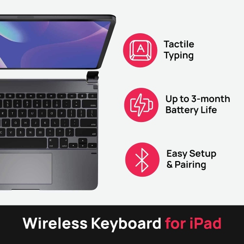 Brydge 12.9 Pro - Wireless Backlit Keyboard with Trackpad for iPad Pro 12.9" 3rd/4th/5th Gen