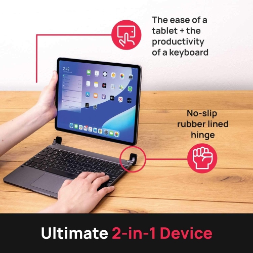 Brydge 12.9 Pro - Wireless Backlit Keyboard with Trackpad for iPad Pro 12.9" 3rd/4th/5th Gen