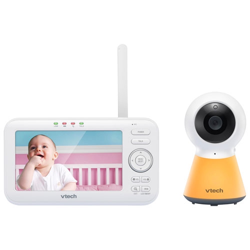 Image 1 de 1.. Boîte ouverte - interphone surveillance vidéo 5 po avec veilleuse, vision nocturne et audio bidirectionnel de VTech