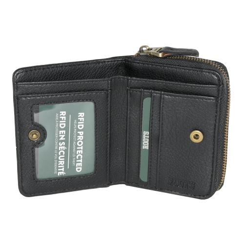 Ladies Compact Zip Around Snap Wallet