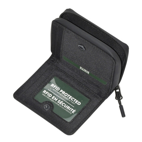 COMPACT ZIP AROUND SNAP WALLET