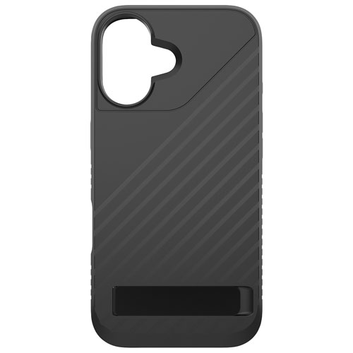 ZAGG Denali Snap with Kickstand Fitted Hard Shell Case for iPhone 16 - Black