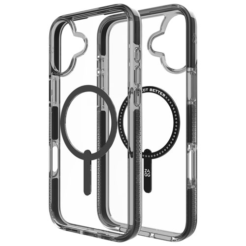 Étui rigide ajusté Santa Cruz Snap de ZAGG avec MagSafe pour iPhone 16 Plus - Noir
