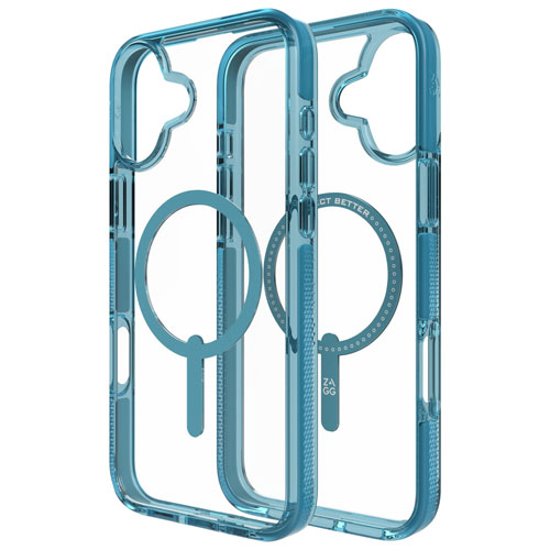 Étui rigide ajusté Santa Cruz Snap de ZAGG avec MagSafe pour iPhone 16 Plus - Rivière bleue