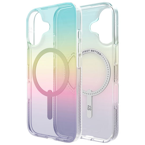 Étui rigide ajusté Milan Snap de ZAGG avec MagSafe pour iPhone 16 - Iridescent