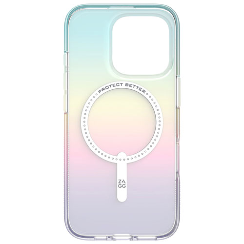 Étui rigide ajusté Milan Snap de ZAGG avec MagSafe pour iPhone 16 Pro - Iridescent