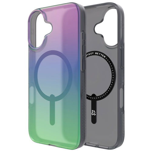 ZAGG Milan Snap Fitted Hard Shell Case with MagSafe for iPhone 16 - Raven Feather